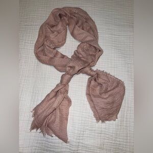 Pink Textured Scarf